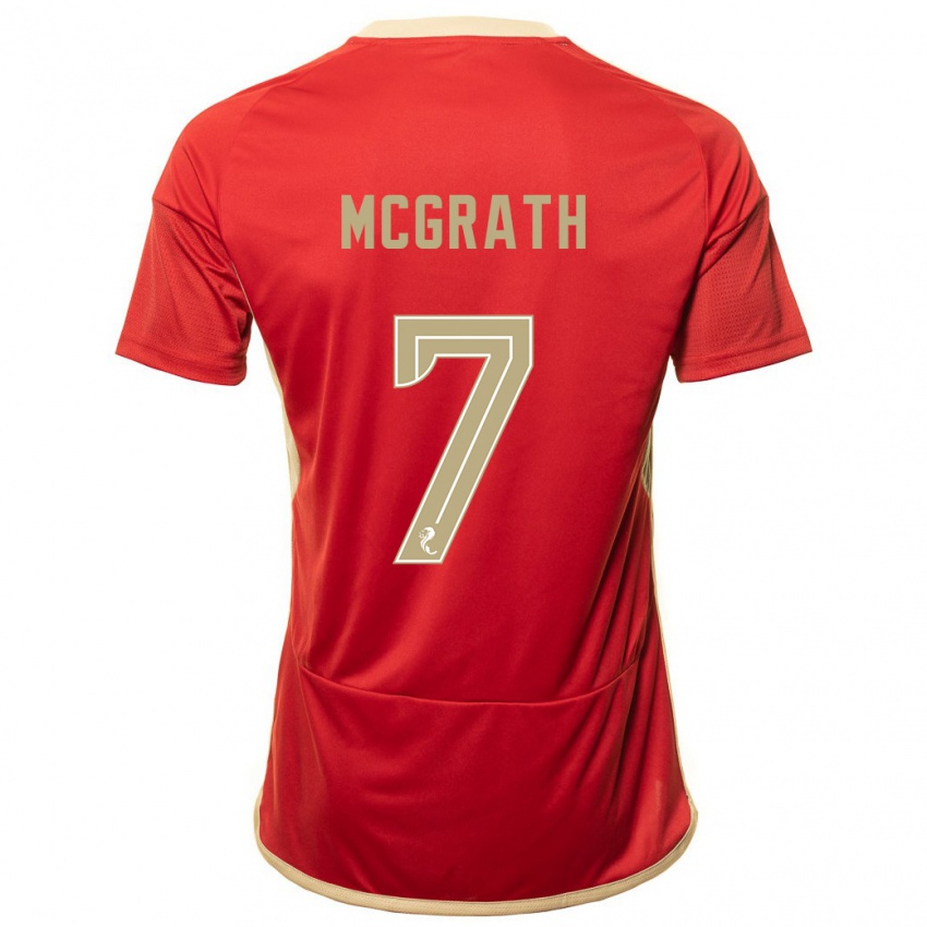 Niño Camiseta Jamie Mcgrath #7 Rojo 1ª Equipación 2023/24 La Camisa
