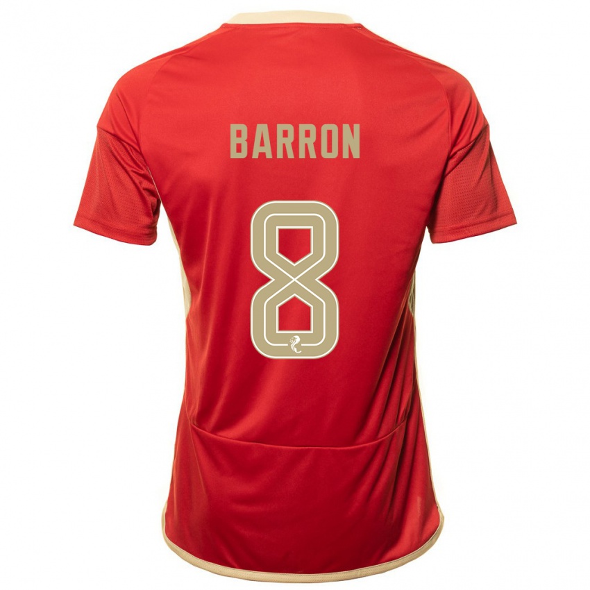 Niño Camiseta Connor Barron #8 Rojo 1ª Equipación 2023/24 La Camisa