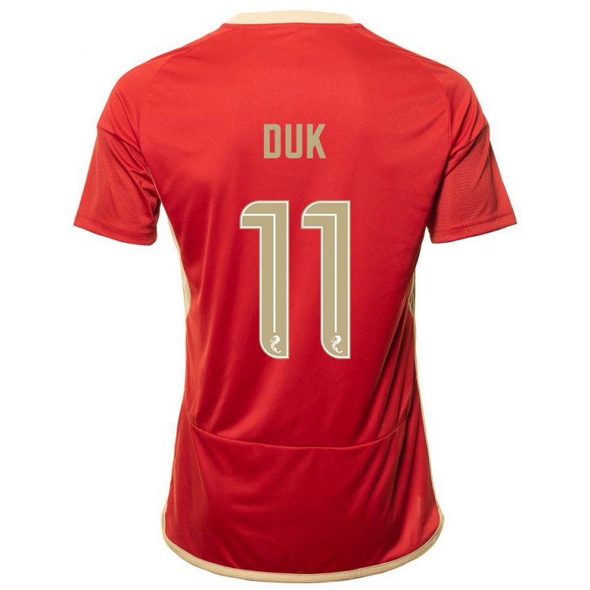 Niño Camiseta Duk #11 Rojo 1ª Equipación 2023/24 La Camisa