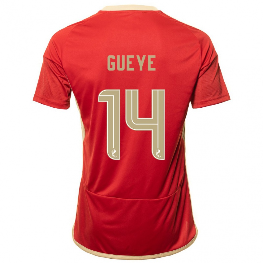 Niño Camiseta Pape Habib Gueye #14 Rojo 1ª Equipación 2023/24 La Camisa
