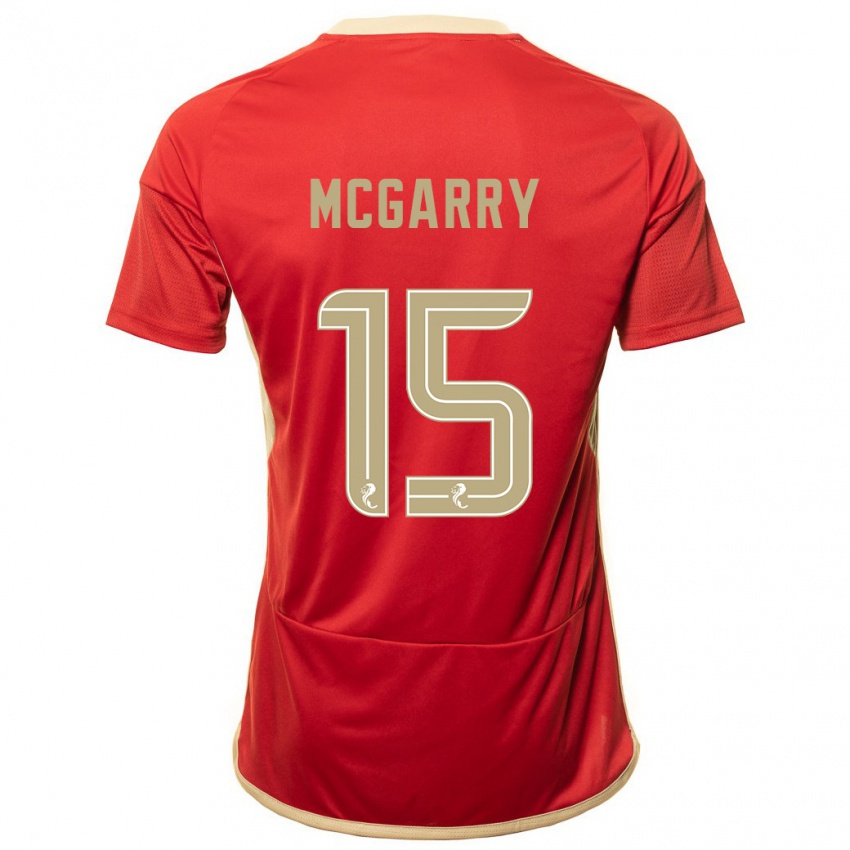 Niño Camiseta James Mcgarry #15 Rojo 1ª Equipación 2023/24 La Camisa