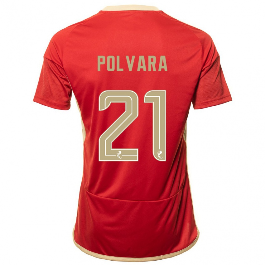 Niño Camiseta Dante Polvara #21 Rojo 1ª Equipación 2023/24 La Camisa
