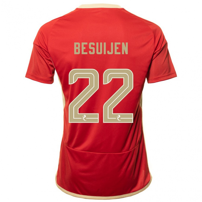 Niño Camiseta Vicente Besuijen #22 Rojo 1ª Equipación 2023/24 La Camisa