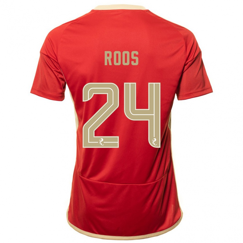 Niño Camiseta Kelle Roos #24 Rojo 1ª Equipación 2023/24 La Camisa
