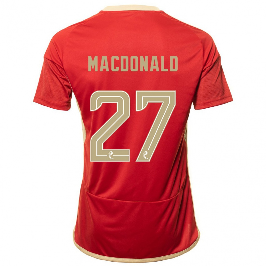 Niño Camiseta Angus Macdonald #27 Rojo 1ª Equipación 2023/24 La Camisa