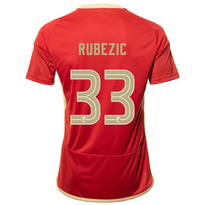 Niño Camiseta Slobodan Rubezic #33 Rojo 1ª Equipación 2023/24 La Camisa
