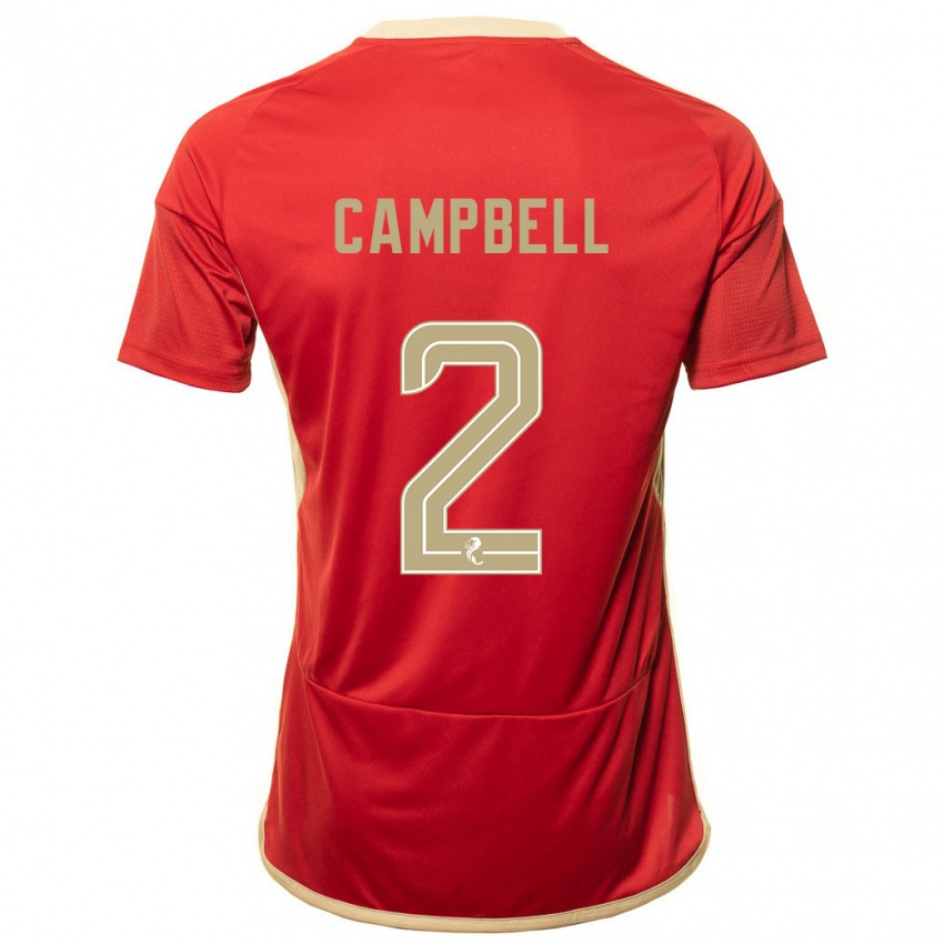 Niño Camiseta Loren Campbell #2 Rojo 1ª Equipación 2023/24 La Camisa
