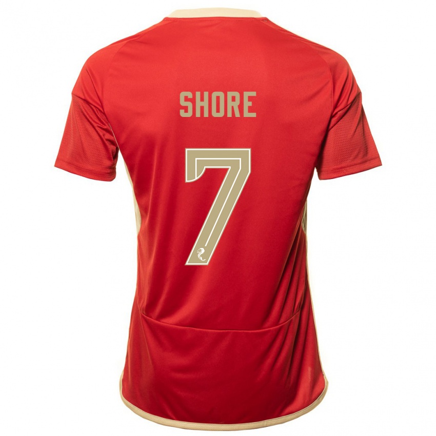 Niño Camiseta Eilidh Shore #7 Rojo 1ª Equipación 2023/24 La Camisa