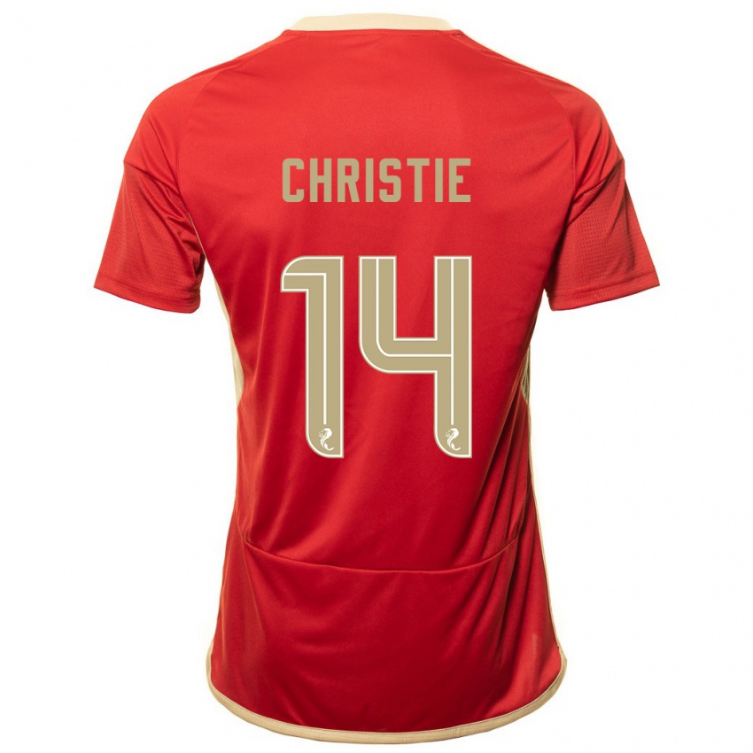 Niño Camiseta Mya Christie #14 Rojo 1ª Equipación 2023/24 La Camisa