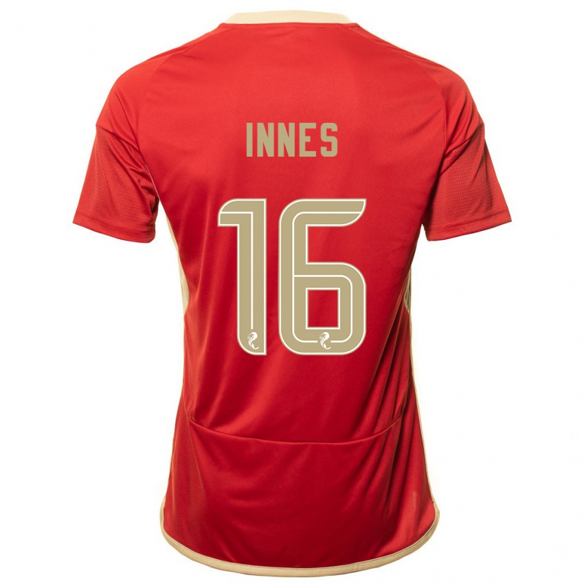 Niño Camiseta Hannah Innes #16 Rojo 1ª Equipación 2023/24 La Camisa