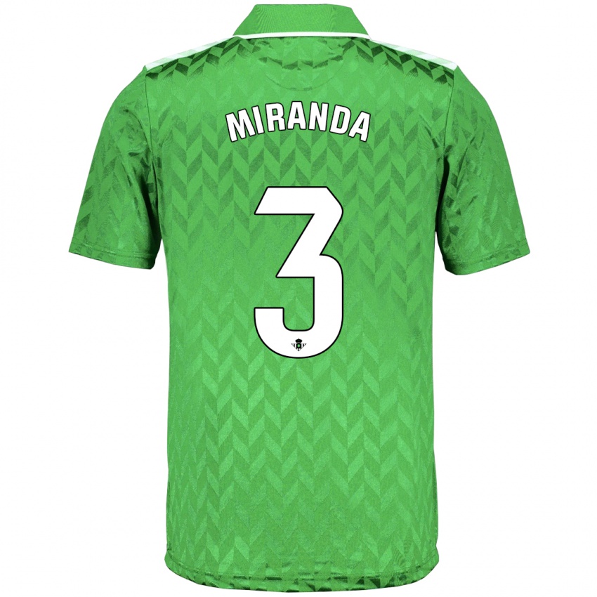 Niño Camiseta Juan Miranda #3 Verde 2ª Equipación 2023/24 La Camisa