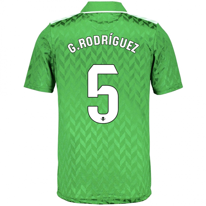 Niño Camiseta Guido Rodríguez #5 Verde 2ª Equipación 2023/24 La Camisa