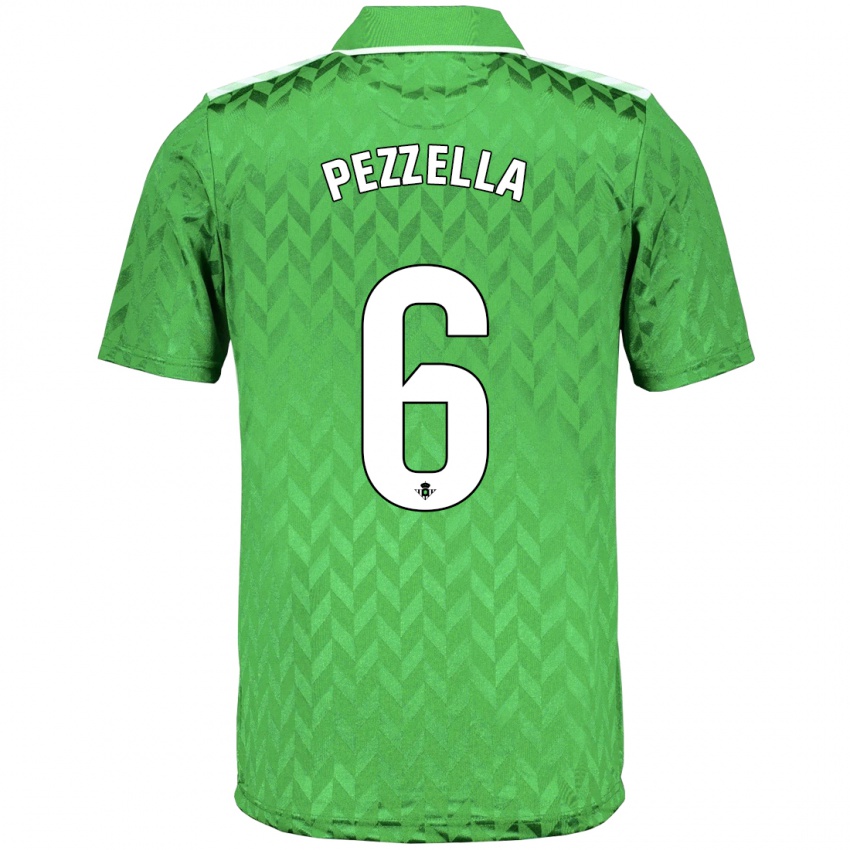 Niño Camiseta Germán Pezzella #6 Verde 2ª Equipación 2023/24 La Camisa