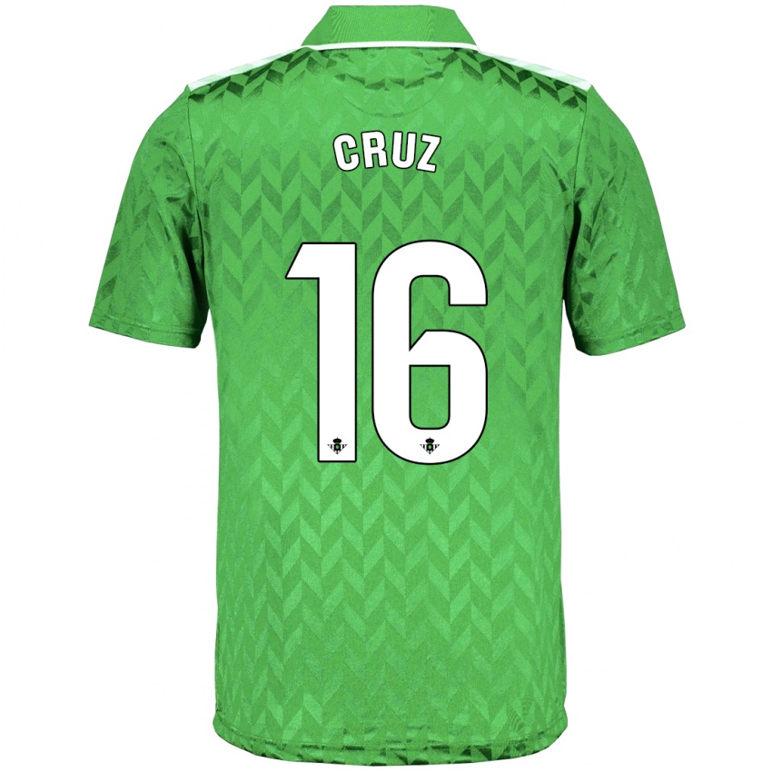 Niño Camiseta Juan Cruz #16 Verde 2ª Equipación 2023/24 La Camisa