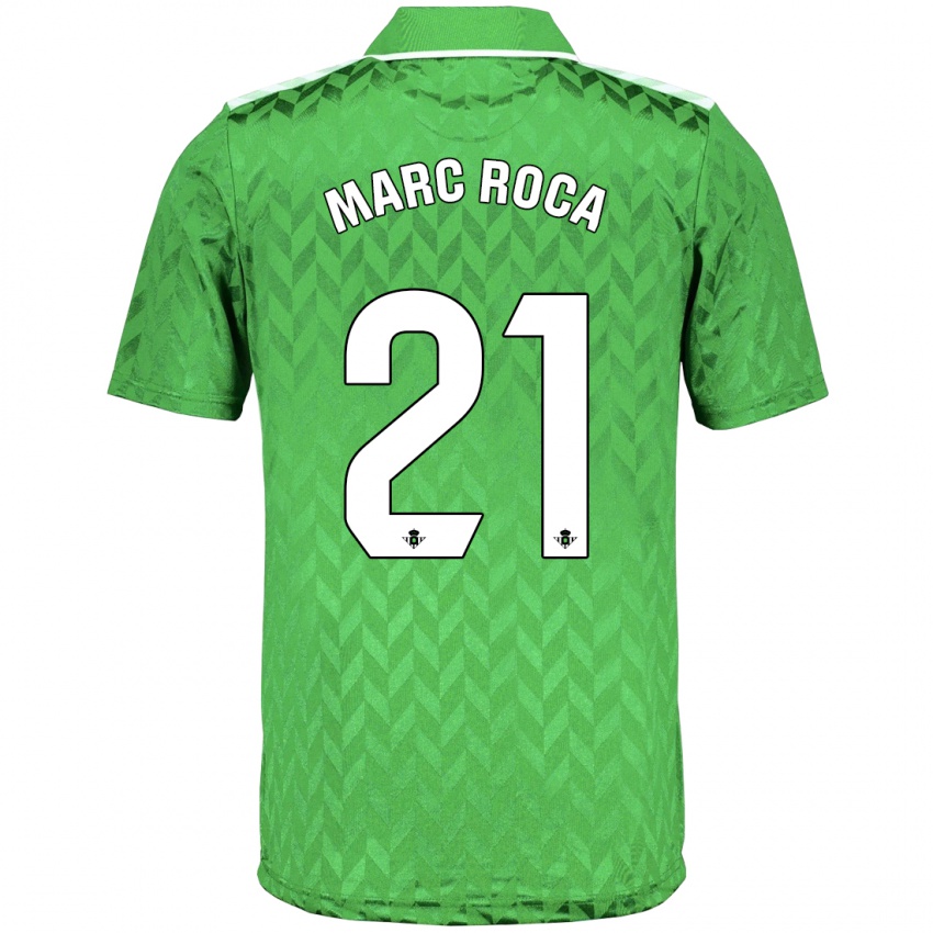 Niño Camiseta Marc Roca #21 Verde 2ª Equipación 2023/24 La Camisa