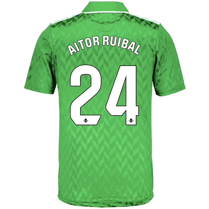 Niño Camiseta Aitor Ruibal #24 Verde 2ª Equipación 2023/24 La Camisa