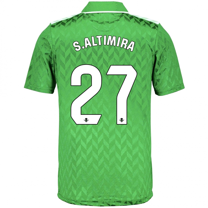 Niño Camiseta Sergi Altimira #27 Verde 2ª Equipación 2023/24 La Camisa