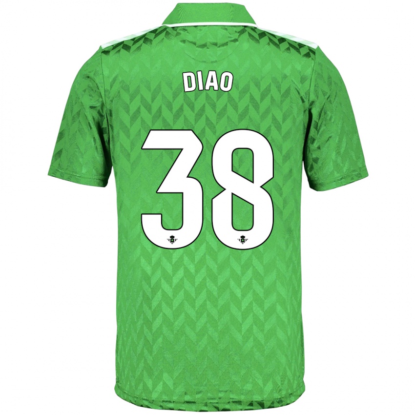 Niño Camiseta Assane Diao #38 Verde 2ª Equipación 2023/24 La Camisa