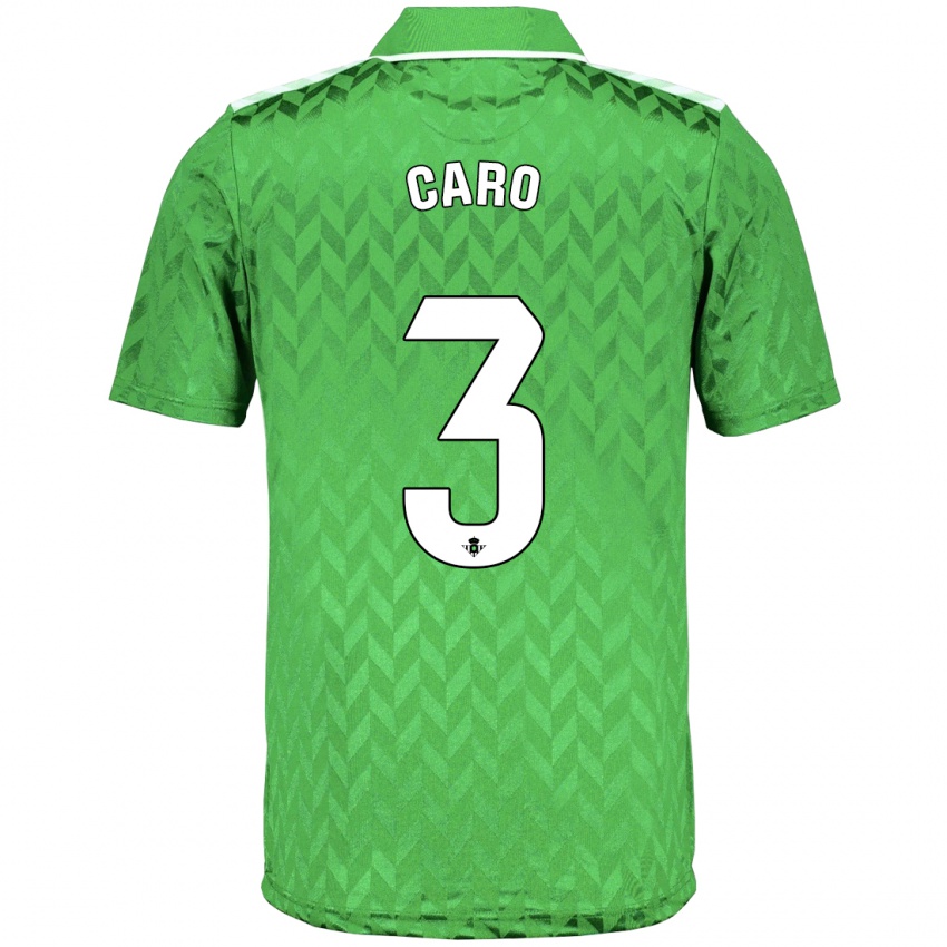 Niño Camiseta Andrés Caro #3 Verde 2ª Equipación 2023/24 La Camisa