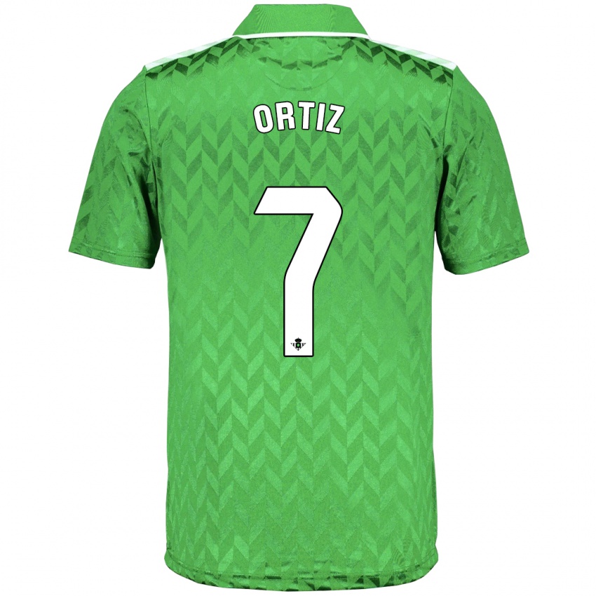 Niño Camiseta Ángel Ortiz #7 Verde 2ª Equipación 2023/24 La Camisa