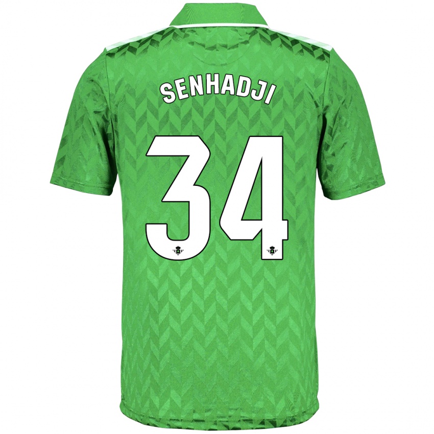 Niño Camiseta Yanis Senhadji #34 Verde 2ª Equipación 2023/24 La Camisa