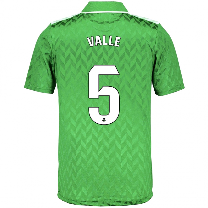 Niño Camiseta María Valle López #5 Verde 2ª Equipación 2023/24 La Camisa