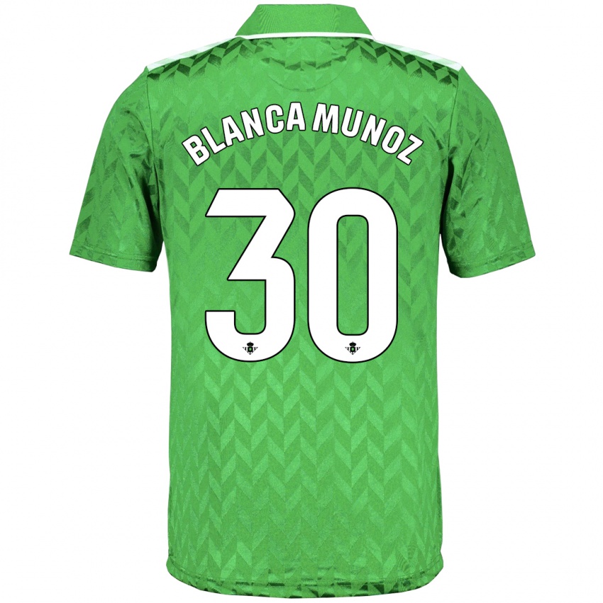 Niño Camiseta Blanca Muñoz #30 Verde 2ª Equipación 2023/24 La Camisa
