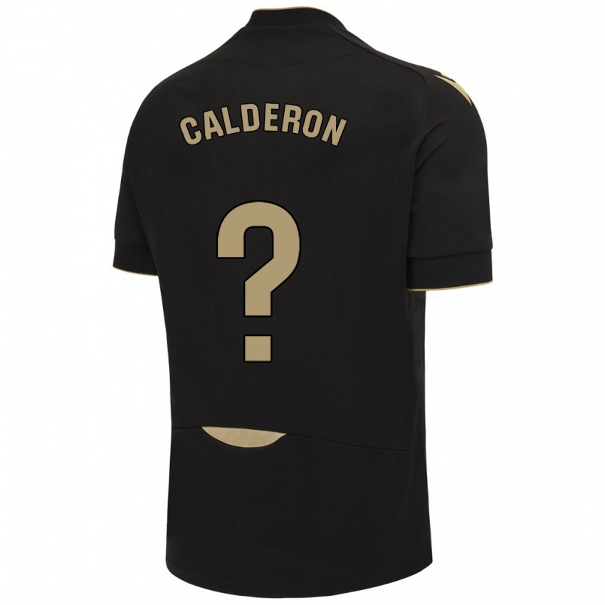 Niño Camiseta Martín Calderón #0 Negro 2ª Equipación 2023/24 La Camisa