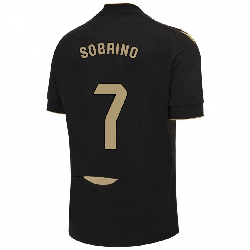 Niño Camiseta Ruben Sobrino #7 Negro 2ª Equipación 2023/24 La Camisa
