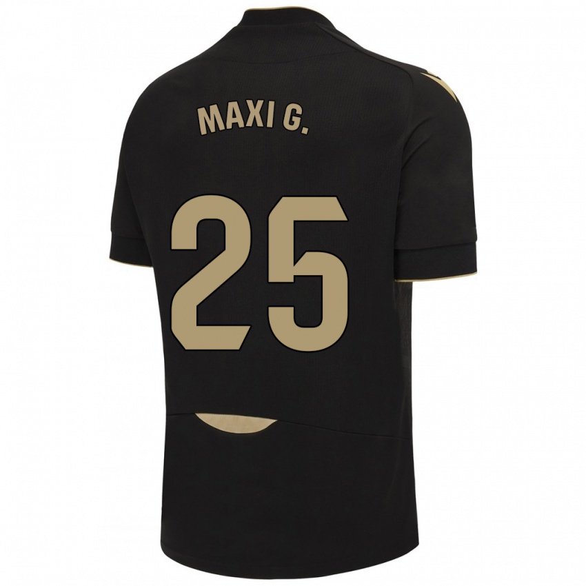 Niño Camiseta Maxi Gómez #25 Negro 2ª Equipación 2023/24 La Camisa