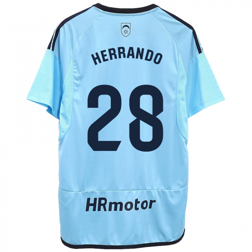 Niño Camiseta Jorge Herrando #28 Azul 2ª Equipación 2023/24 La Camisa