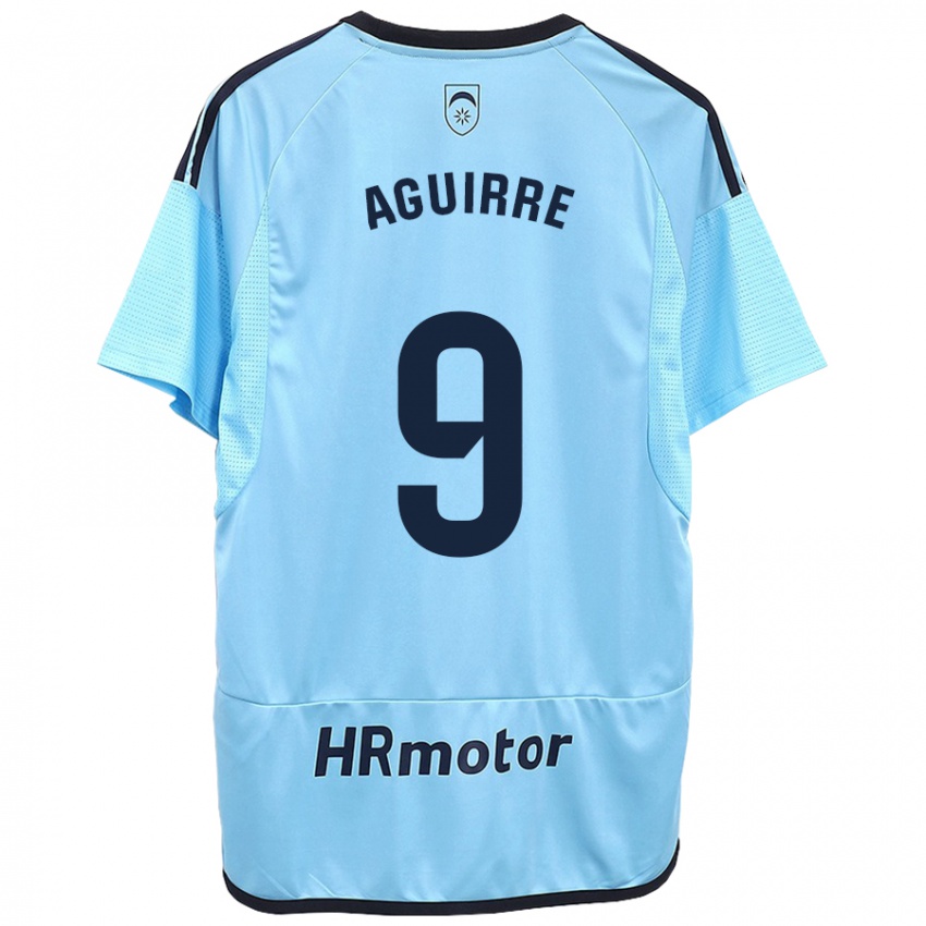 Niño Camiseta Jorge Aguirre #9 Azul 2ª Equipación 2023/24 La Camisa
