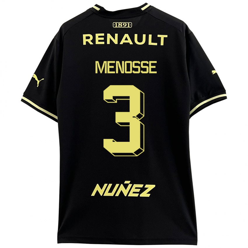 Niño Camiseta Hernán Menosse #3 Negro 2ª Equipación 2023/24 La Camisa