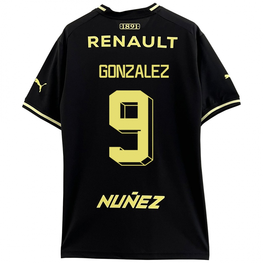 Niño Camiseta Franco González #9 Negro 2ª Equipación 2023/24 La Camisa