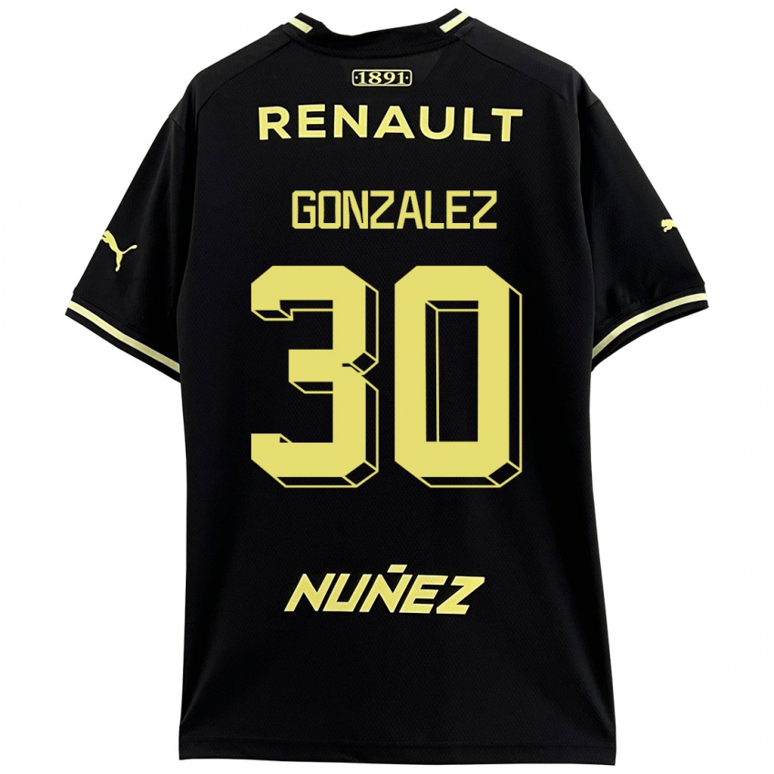 Niño Camiseta Ángel González #30 Negro 2ª Equipación 2023/24 La Camisa