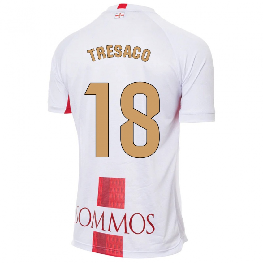 Niño Camiseta Rafa Tresaco #18 Blanco 2ª Equipación 2023/24 La Camisa
