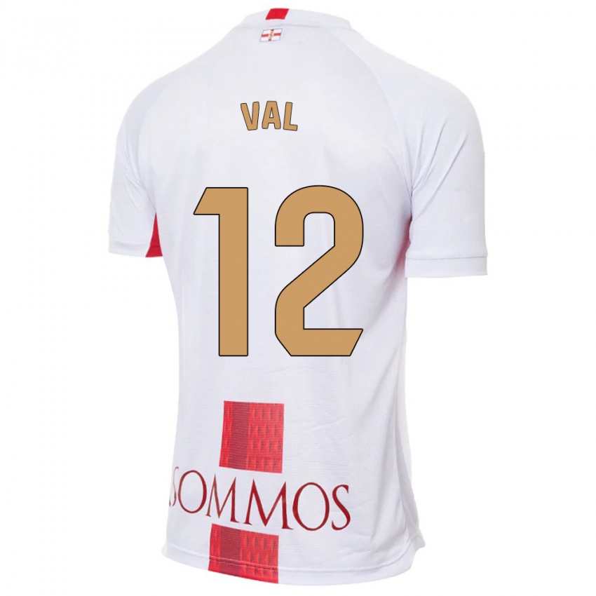 Niño Camiseta Ángel Val #12 Blanco 2ª Equipación 2023/24 La Camisa