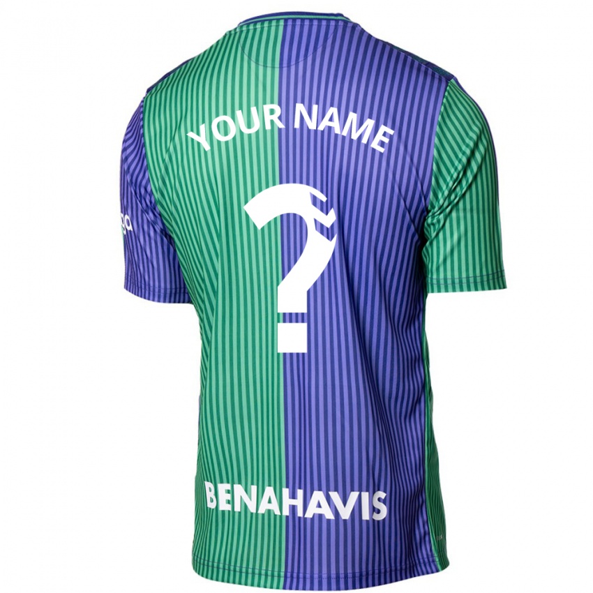 Niño Camiseta Su Nombre #0 Verde Azul 2ª Equipación 2023/24 La Camisa