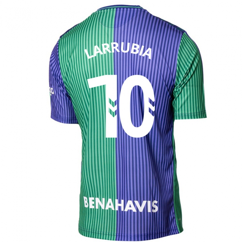 Niño Camiseta David Larrubia #10 Verde Azul 2ª Equipación 2023/24 La Camisa
