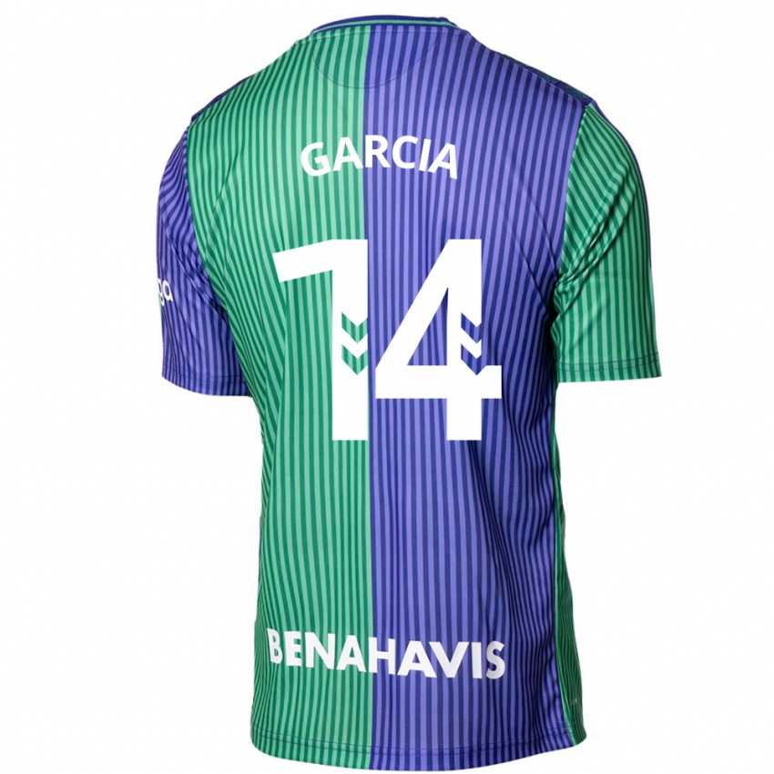 Niño Camiseta Víctor García #14 Verde Azul 2ª Equipación 2023/24 La Camisa
