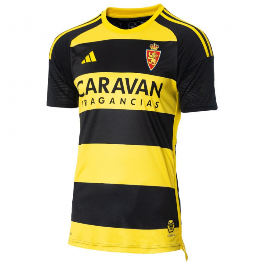 Niño Camiseta German Valera #7 Negro Amarillo 2ª Equipación 2023/24 La Camisa