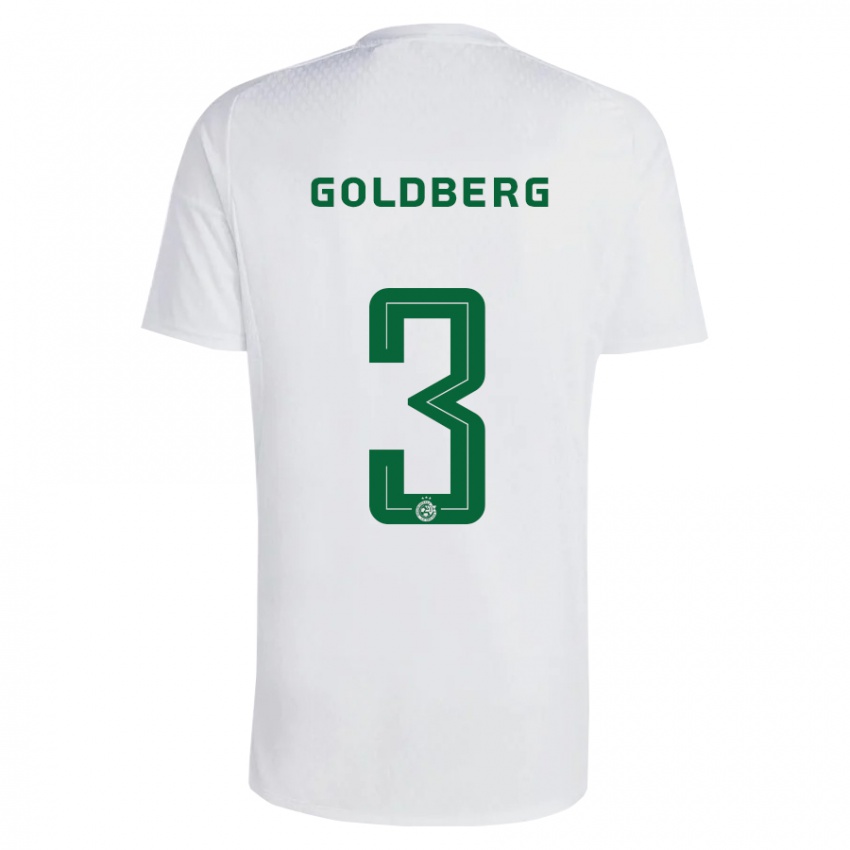 Niño Camiseta Shon Goldberg #3 Verde Azul 2ª Equipación 2023/24 La Camisa