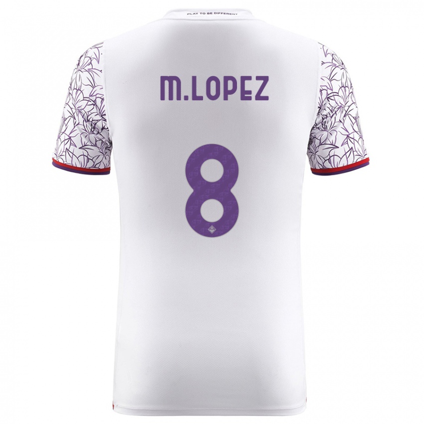 Niño Camiseta Maxime López #8 Blanco 2ª Equipación 2023/24 La Camisa