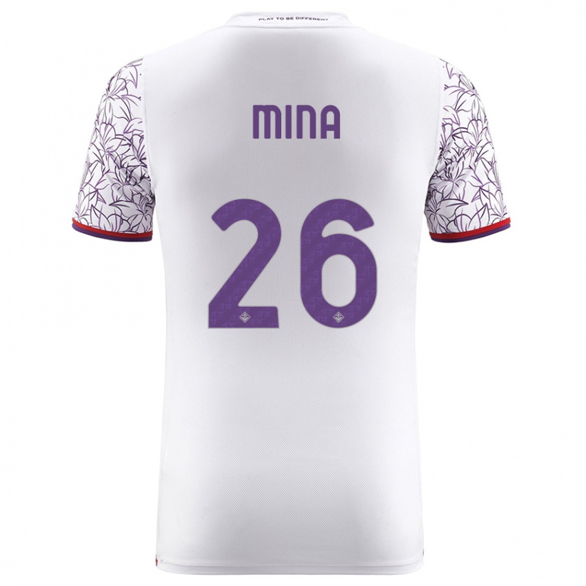 Niño Camiseta Yerry Mina #26 Blanco 2ª Equipación 2023/24 La Camisa