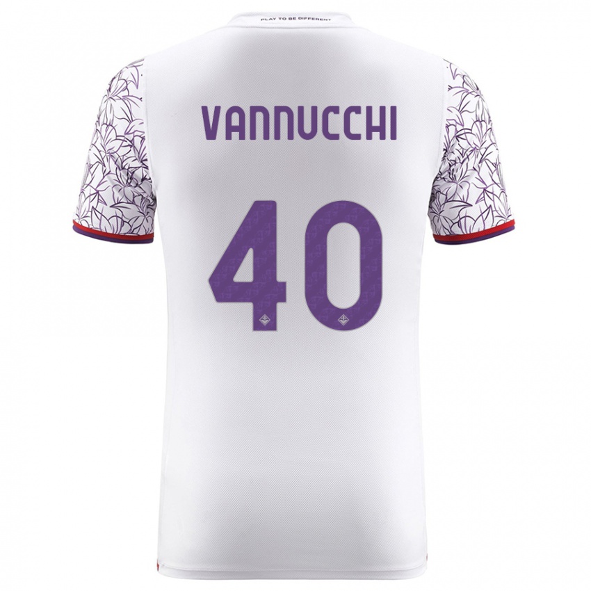 Niño Camiseta Tommaso Vannucchi #40 Blanco 2ª Equipación 2023/24 La Camisa