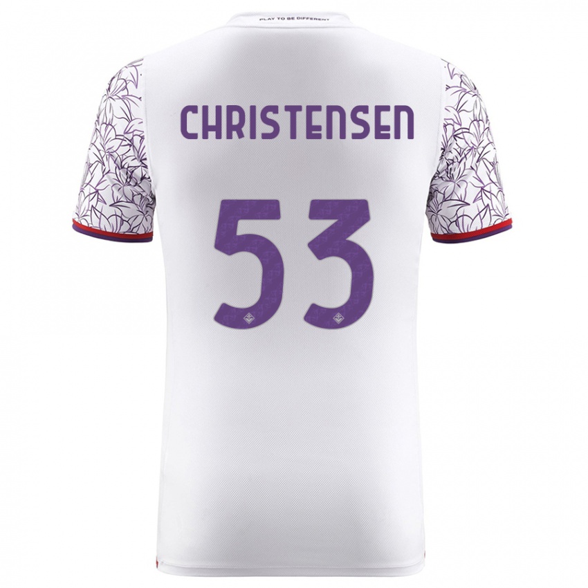 Niño Camiseta Oliver Christensen #53 Blanco 2ª Equipación 2023/24 La Camisa