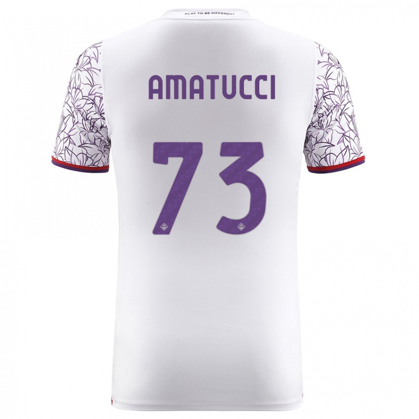 Niño Camiseta Lorenzo Amatucci #73 Blanco 2ª Equipación 2023/24 La Camisa