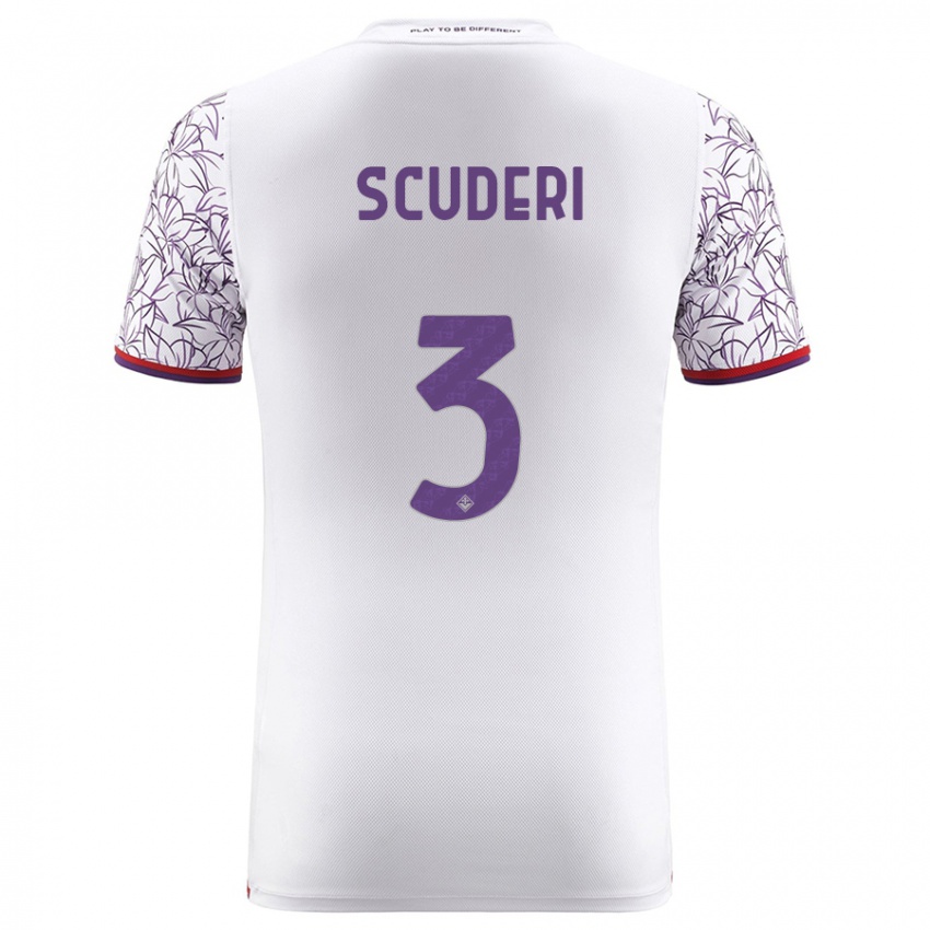 Niño Camiseta Giulio Scuderi #3 Blanco 2ª Equipación 2023/24 La Camisa