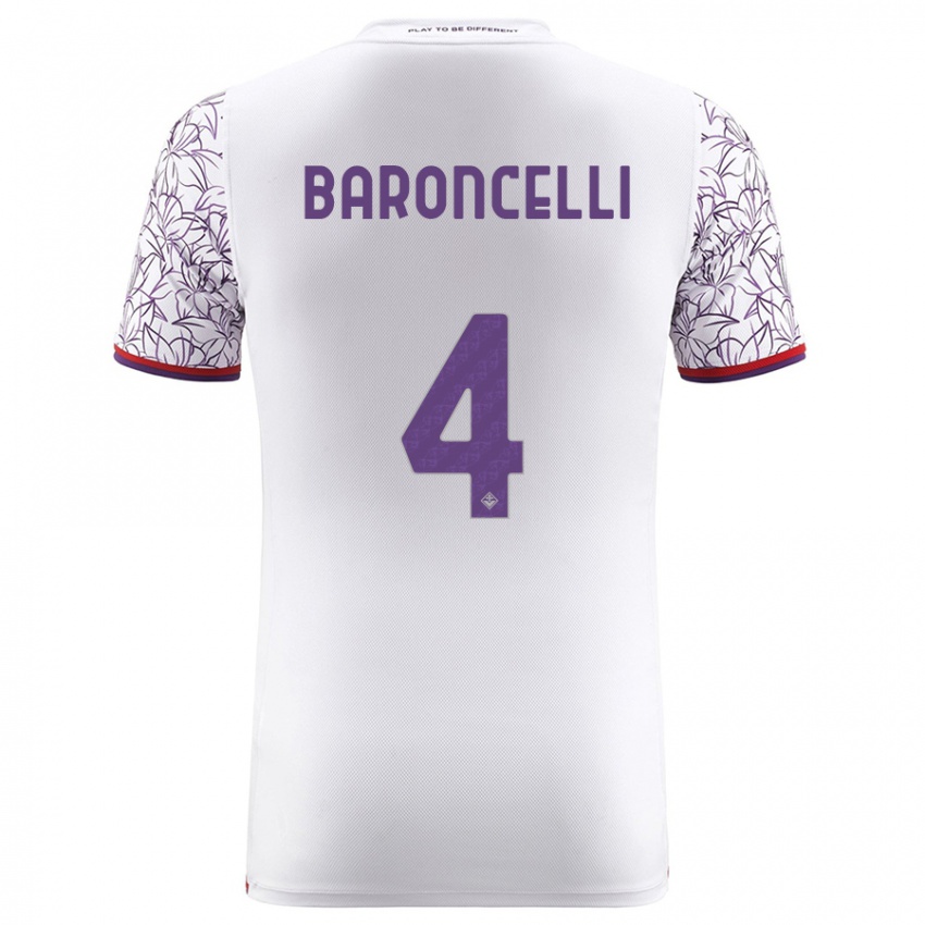 Niño Camiseta Leonardo Baroncelli #4 Blanco 2ª Equipación 2023/24 La Camisa