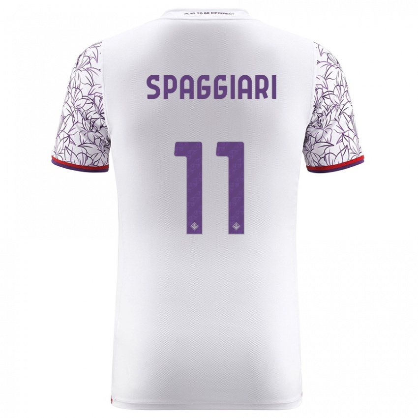 Niño Camiseta Riccardo Spaggiari #11 Blanco 2ª Equipación 2023/24 La Camisa